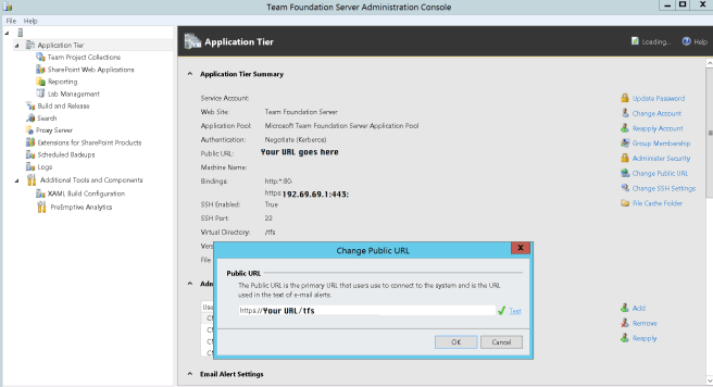 HTTPS Setup TFS Admin