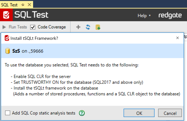 5. Add Database to SQL TEST
